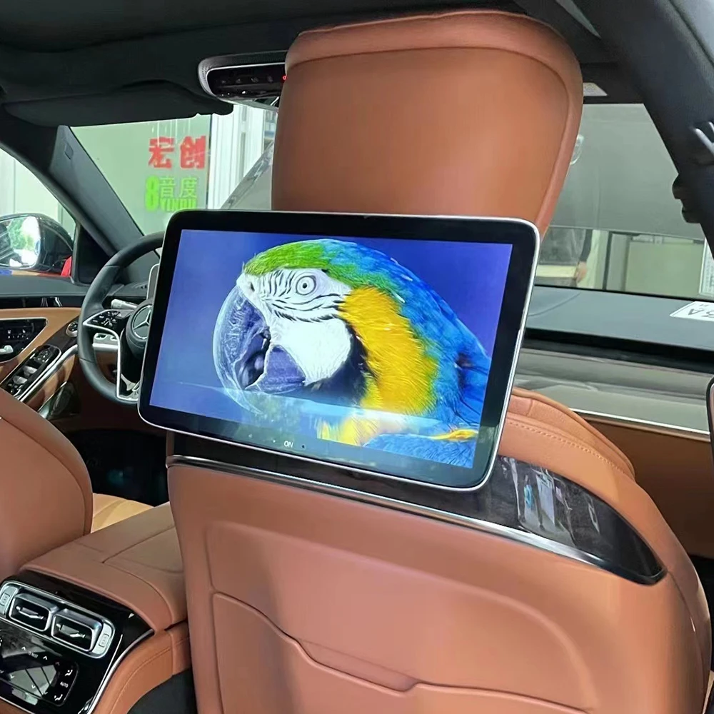 メルセデス,Android, Bluetooth,wifi,4k,隠しビデオ,w223,s450,s500,s550,s600用のリアシートエンターテインメントシステム