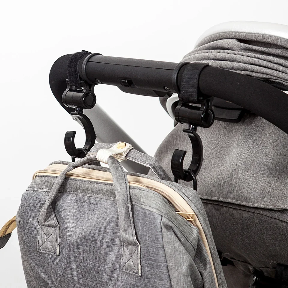 1-10Pcs Hooks For Baby Stroller Multi Purpose Baby Stroller Accessories Rotate 360 Degree Hook Pram Organizer Bag Hanger New
