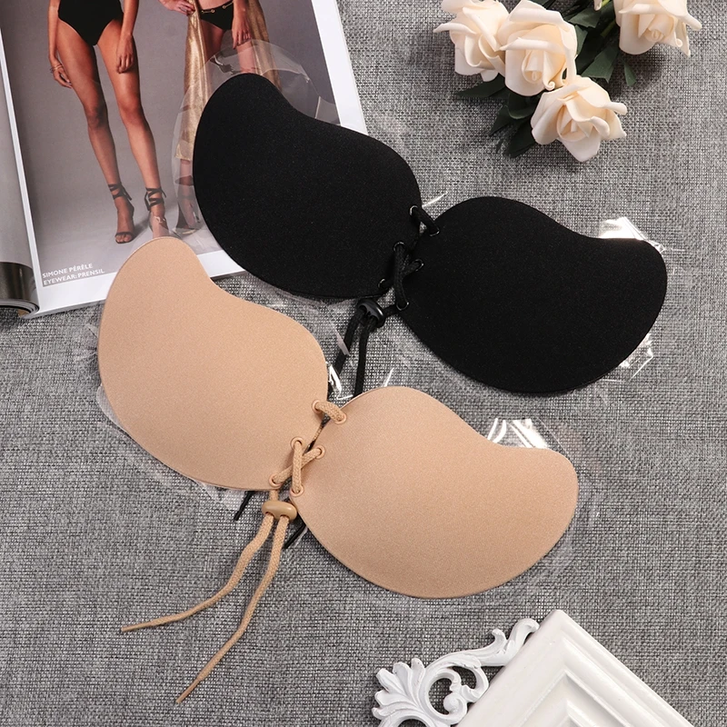 Silicone Push Up Bra Self Adhesive Strapless Invisible Bras Sexy Nipple Cover Reusable Lift Up Lingerie Women’s Sticky Bralette