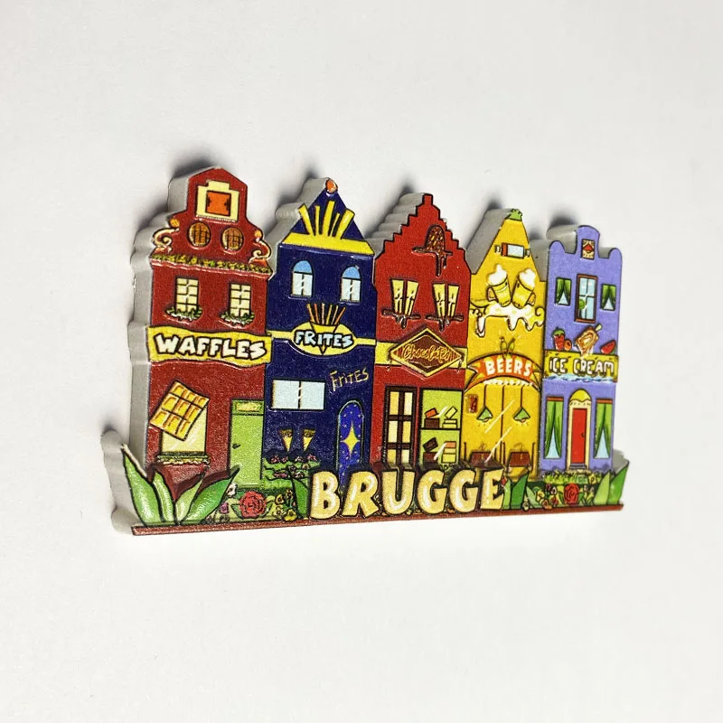 Bruges Souvenirs Home decor items Street View 3D stereo fridge magnets Collection of arts and crafts gifts