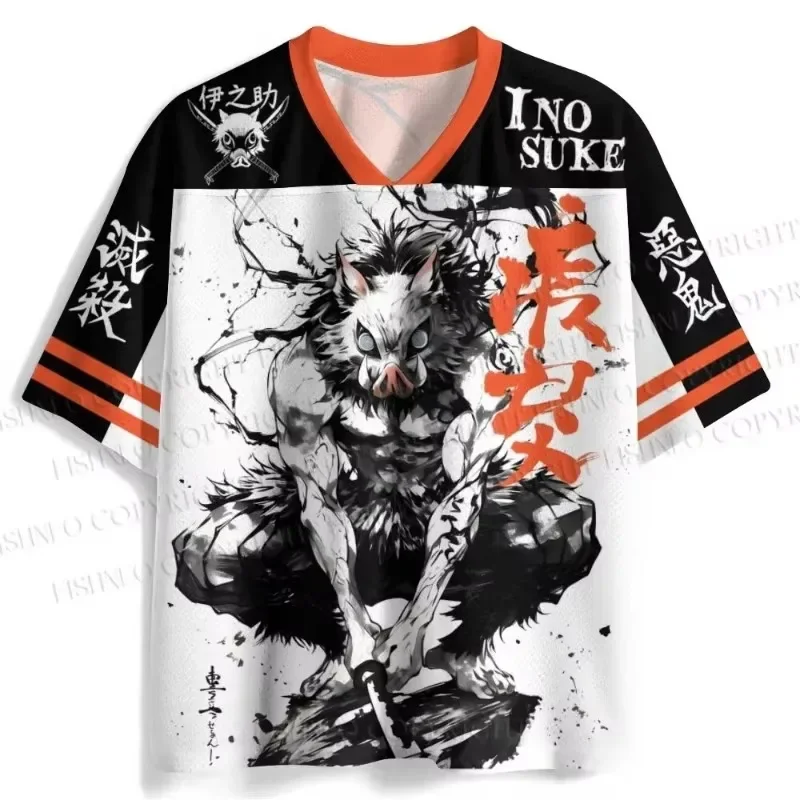 2026 Summer Demon Slayer Retro Cosplay T-shirt Men's Oversized 3D Printed Short-sleeved Family Unisex Children's Sports Shirt