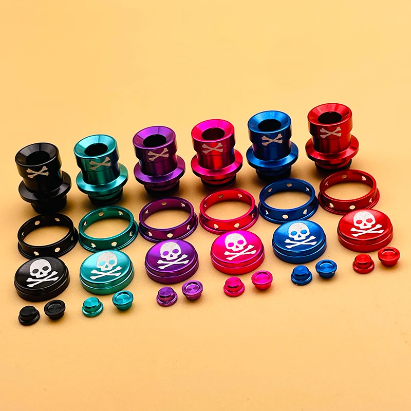 DSX Hot Bone v2 Style 510 Drip Tip With Power Switch Button Set Aluminum Material For Dotaio v2 Vape Mod Accessories