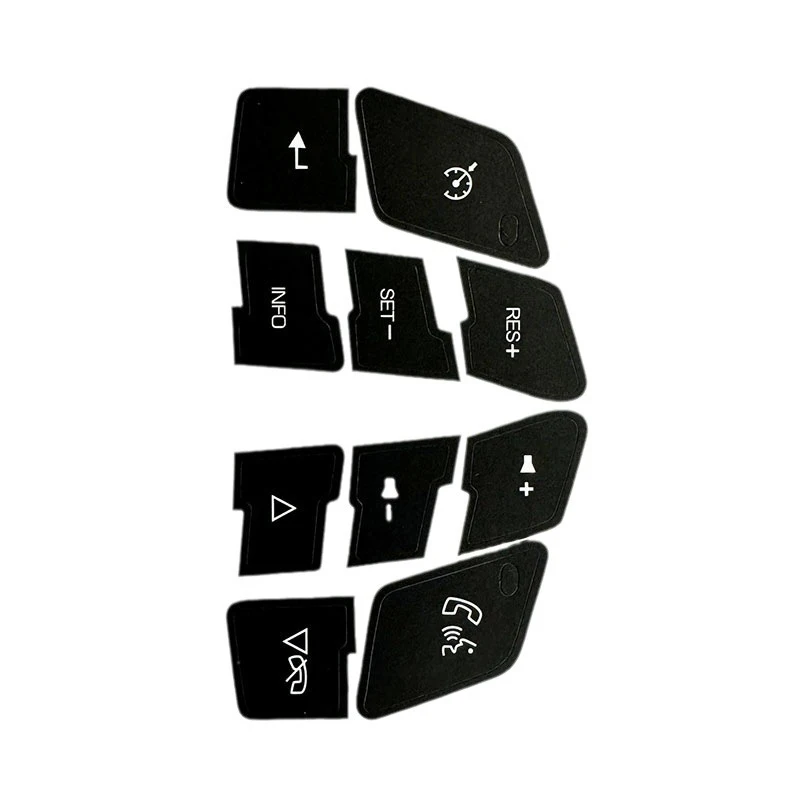 Black PVC Vinyl Car Steering Wheel Button Repair Stickers Kit Decals Accessories for Corvette C6 Chevrolet Malibu Pontiac G6