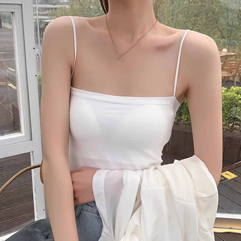 Reggicalze senza cuciture in tinta unita da donna, imbottitura per il seno in un unico pezzo, senza spalline, bellissimo gilet interno con strato inferiore posteriore