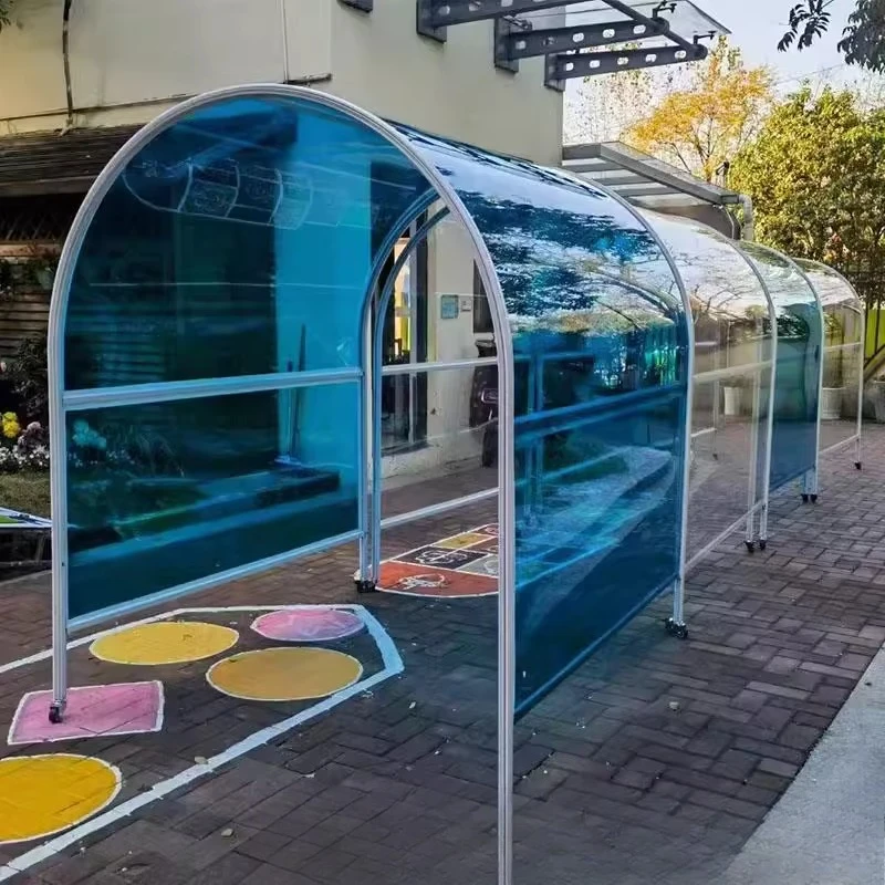 Time graffiti tunnel arch drilling transparent drawing board kindergarten outdoor blackboard painting area children easel