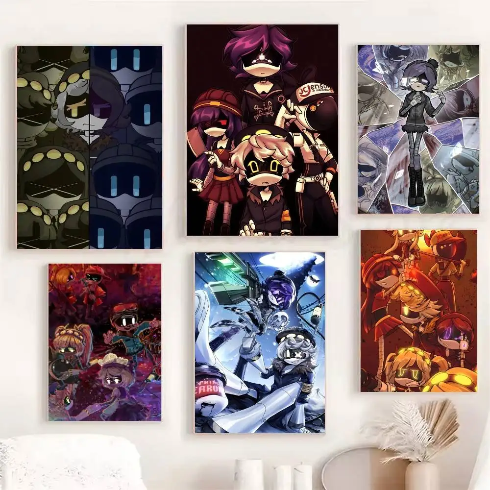 Game Anime Cartoon M-Murder Drones Posters Fancy Wall Sticker for Living Room Bar Decoration Wall Decor