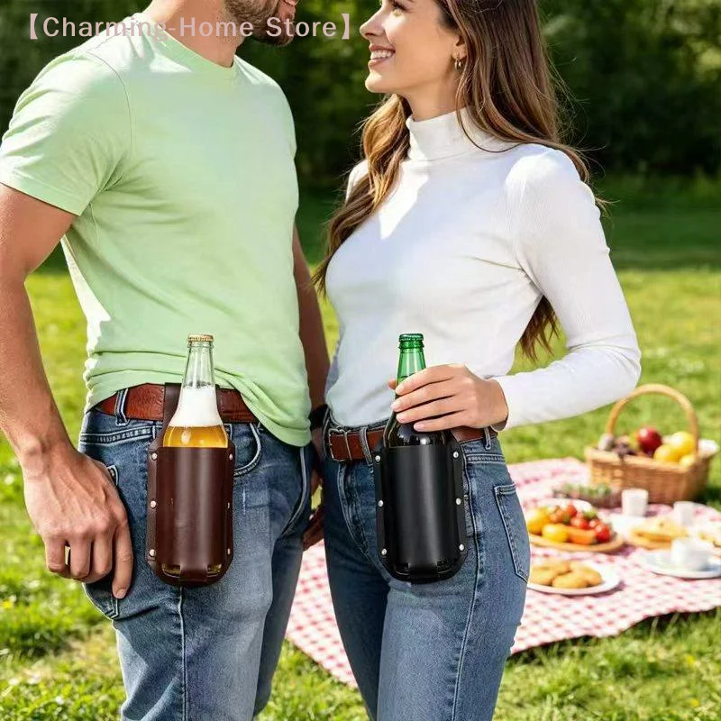 【M】1個入りレザービール缶ホルダー、頑丈な構造と簡単なベル - Wine Beer Bottle のレビューと価格