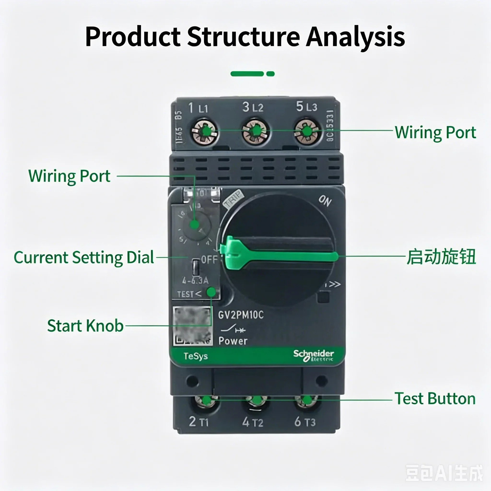 Schneider GV2 Motor Circuit Breaker Knob Type GV2PM01C/02C/03C/04C/05C/06C/08C/10C/14C/16C/21C/22C/32C gv2pm circuit breaker 2