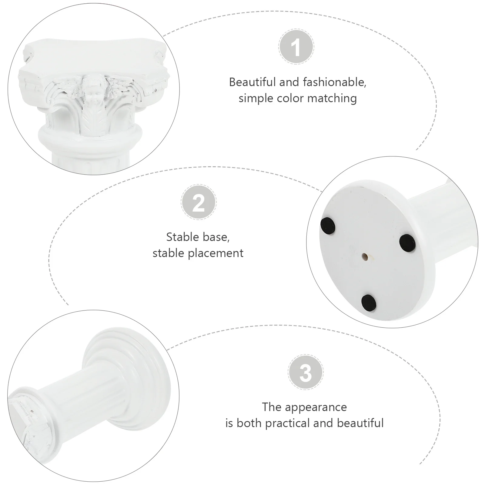 1 قطعة عمود روماني تمثال راتنج الأبيض الإبداعية ديكور المنزل أعمالا فنية شرفة غرفة نوم حديقة غرفة المعيشة مكتب التصوير الدعامة