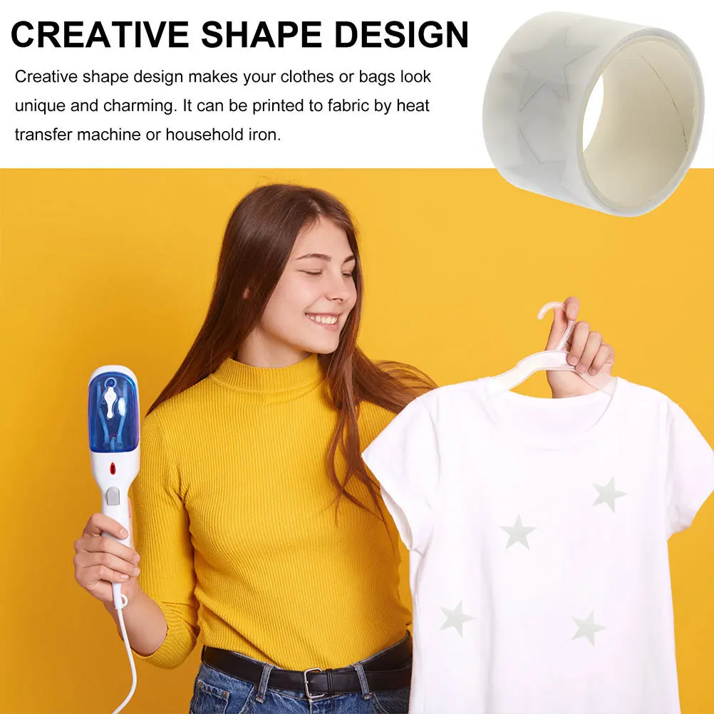 

Reflective Heat Transfer Vinyl Film Star Check Pattern DIY Heat Transfer Films for Clothes Bags Home Projects DIY Engraving Film