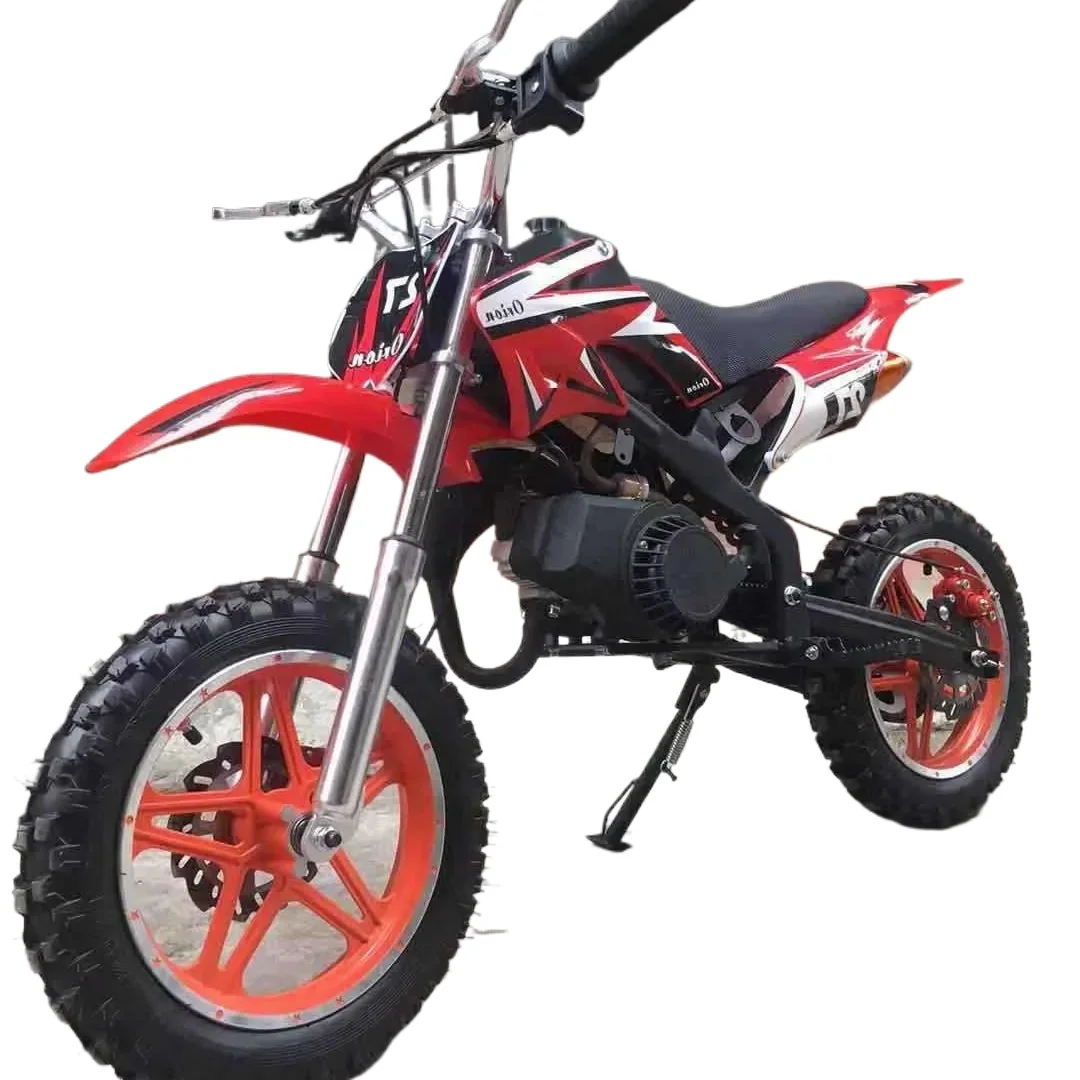 Dirt Bike 49cc Air-cooled Motorbike 2-stroke Motorcycle Coad Gas Scooter with Single Cylinder Chain Drive Disc Brakes for Kids