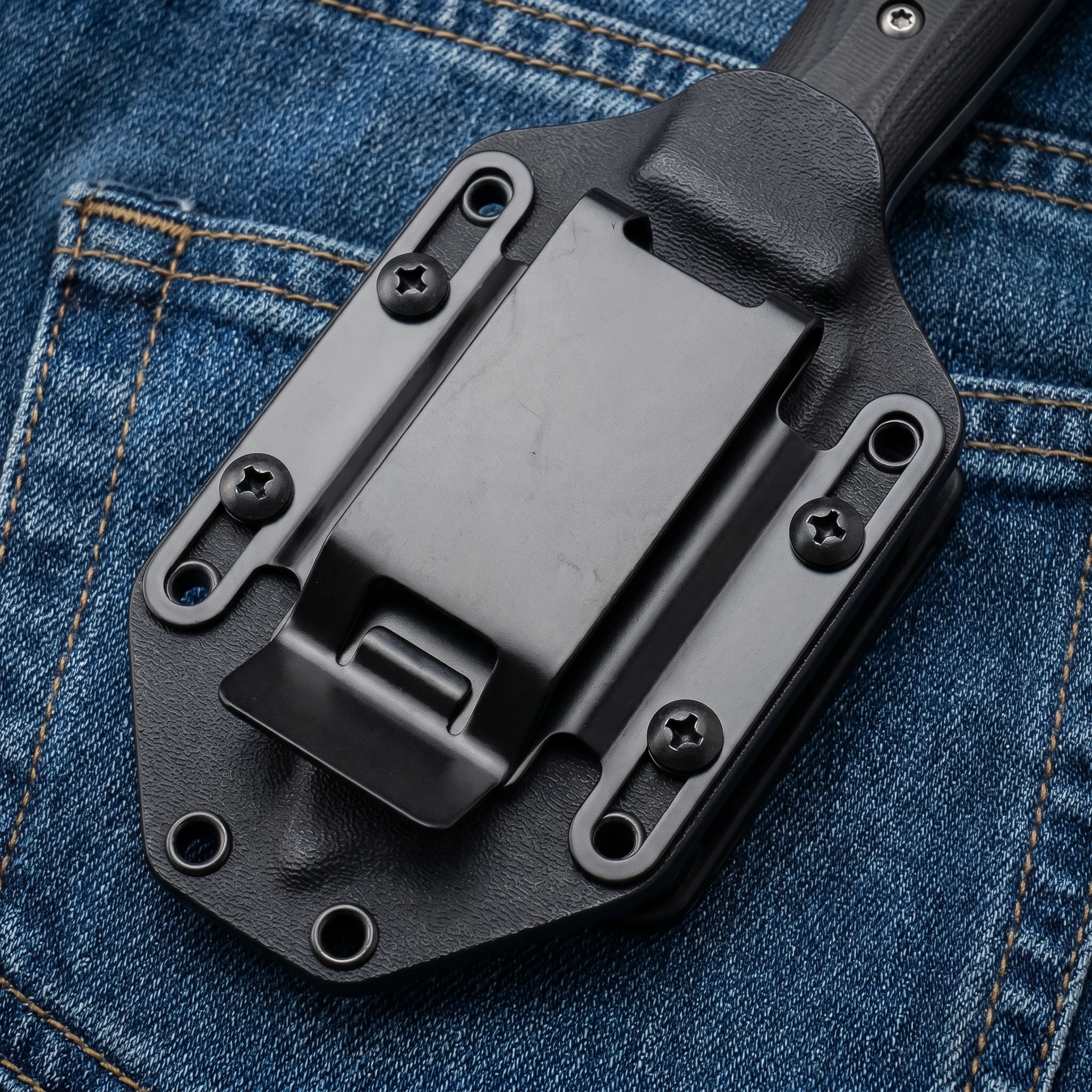 DIY Stainless Steel KYDEX Belt Clips Universal Knife Scabbard Waist Clip Outdoor K Sheath Carrying Clip Kydex Pocket Clip