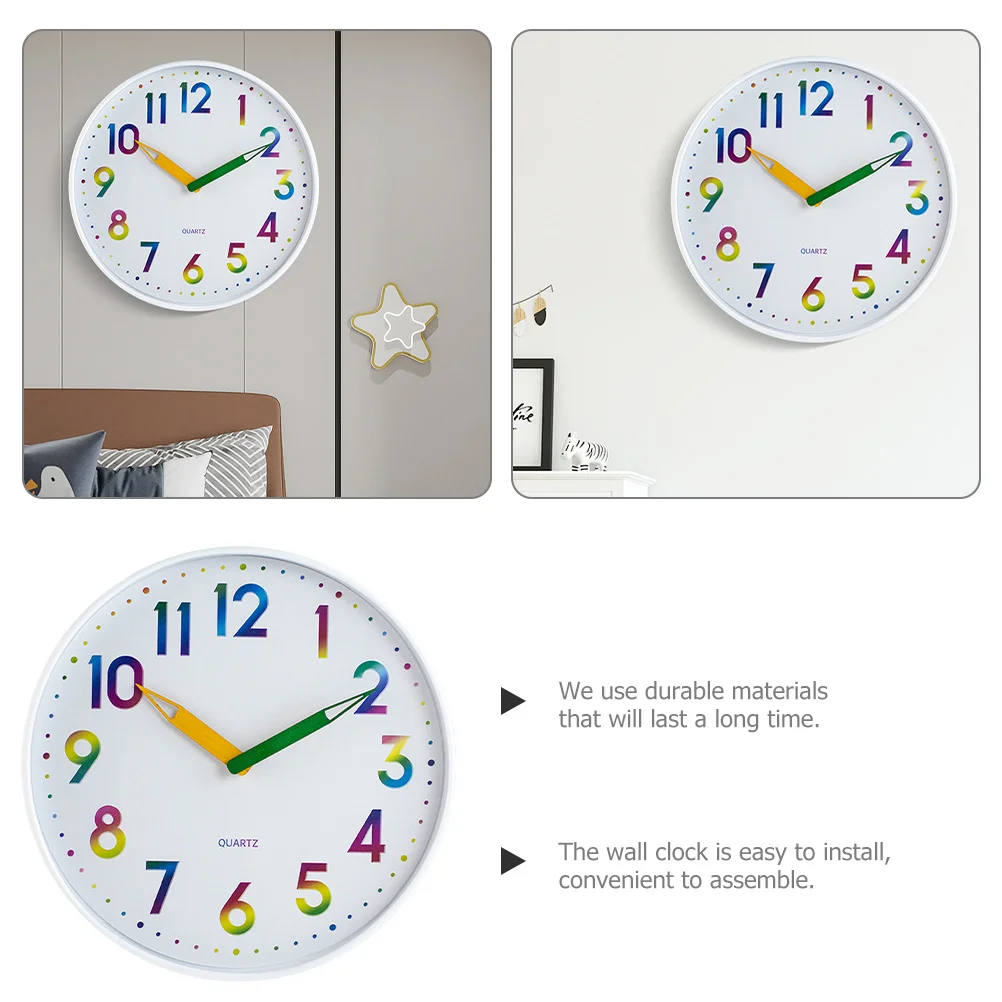 

Bedside Clock Wall Silent Non-ticking Table Clocks Unusual for Living Room Modern