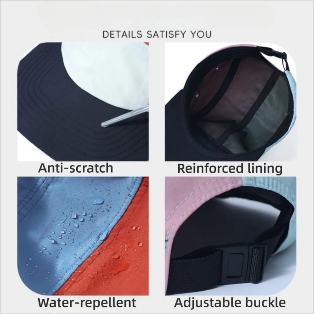 Casual Color Matching Baseball Cap Five-panel Flat Edge Cycling Sun Hat Breathable Quick-drying Snapback Cap Sports Activities