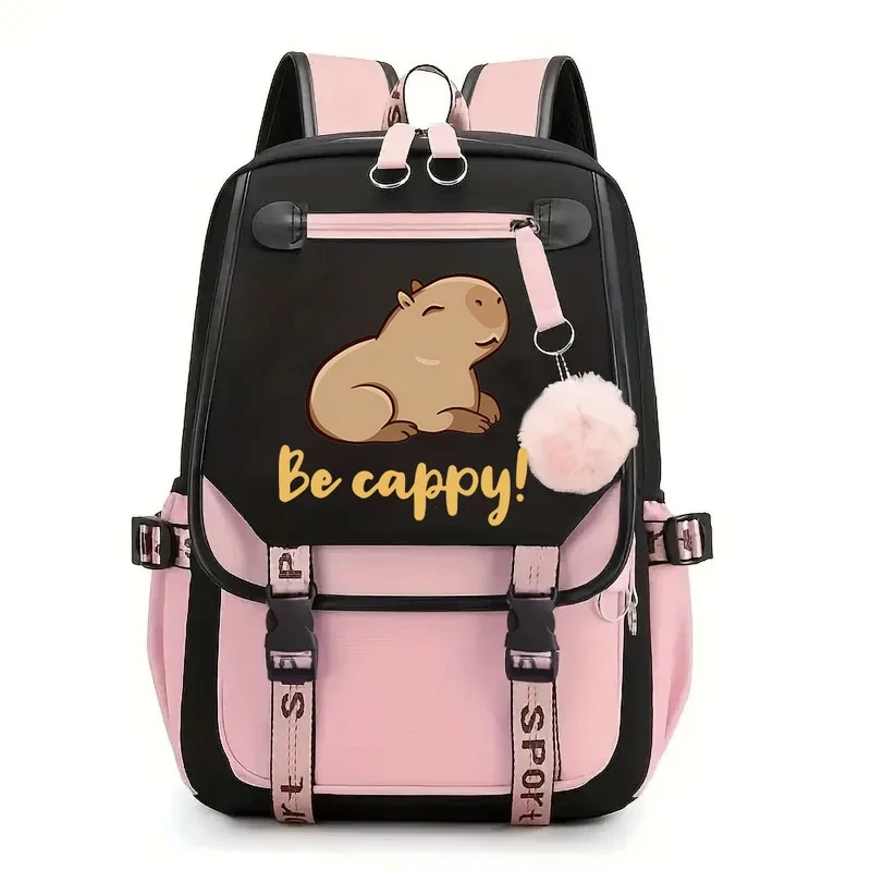 

Cute be capppy capybara backpacks women fashion girl shoulder bag schoolbag