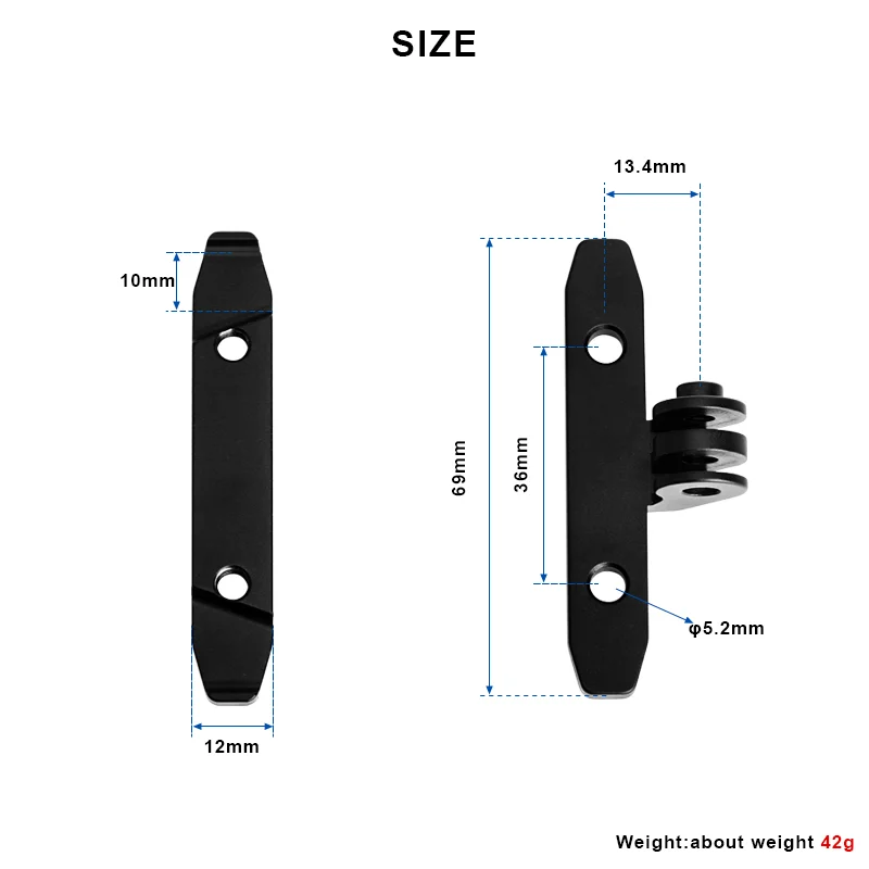 Trépied de dégager de vélo en alliage d'aluminium, support de caméra pour Gopro, accessoires de cyclisme