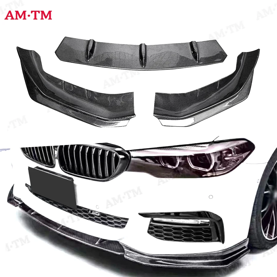 

Для BMW 5 серии G30 G38 530i 540i FD Style 2021+ Передний бампер автомобиля из углеродного волокна, переключатель, спойлер, диффузор, передняя губа, подбородок