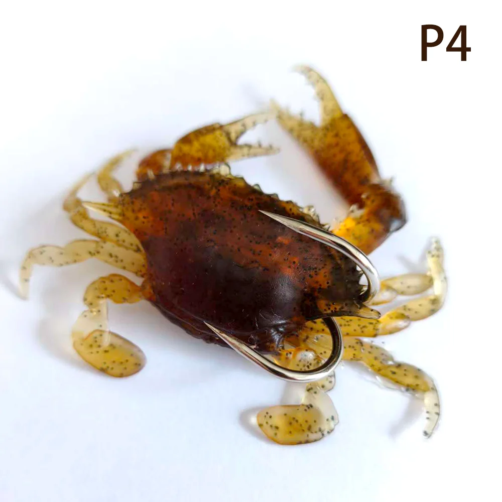 2 قطعة معدات صيد الأسماك إغراء ثلاثية الأبعاد محاكاة مع هوك كراب 18 جرام الصيد البحري المروع الطعم جنتيان خطاف الصيد الطعم المحاكاة الحيوية #6