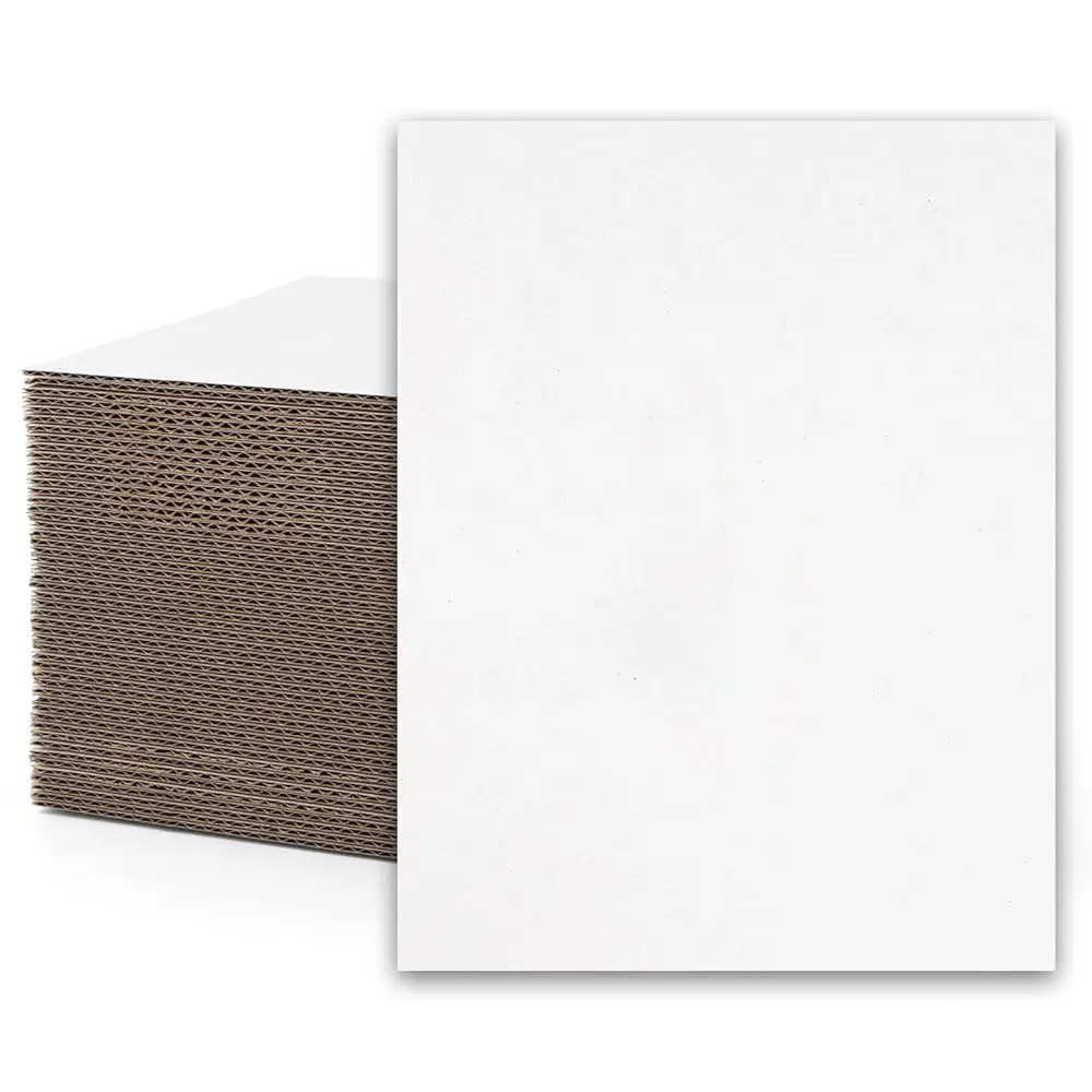 

50 листов гофрированного картона 8,5x11 дюймов, толщиной 1/16 дюйма, плоские картонные вкладыши для почтовых отправлений и упаковки