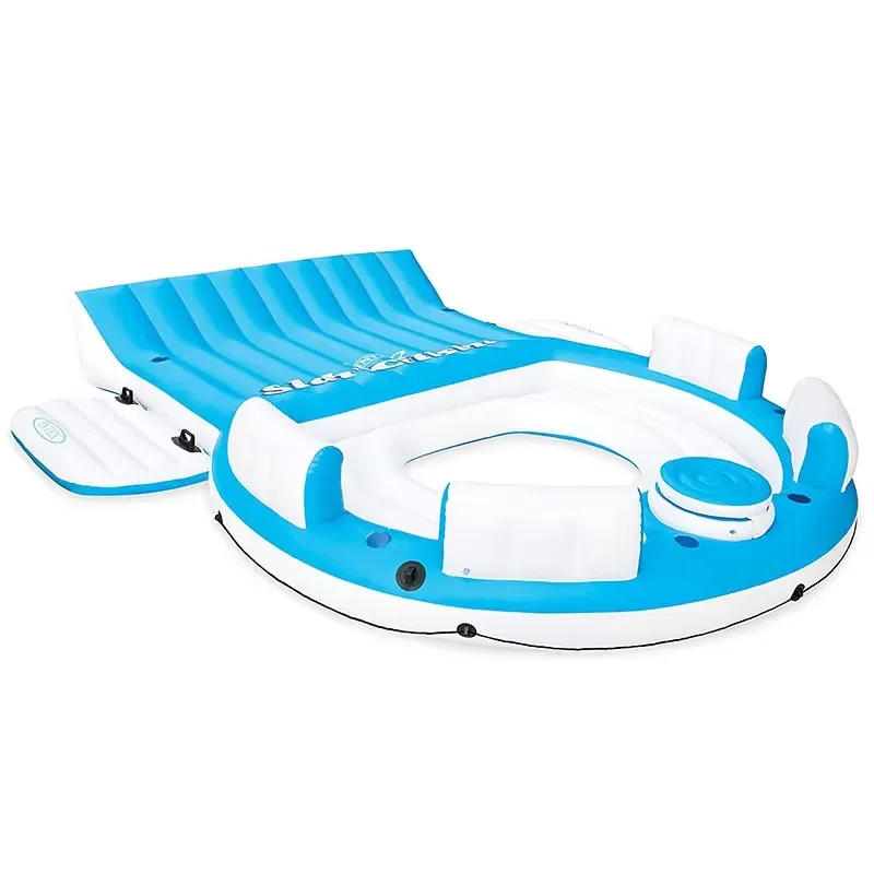 Giant Inflatable Water Floating Island Summer Pool Party Game Toy Tent For Adults Kids Outdoor Lake Beach Fun Activity