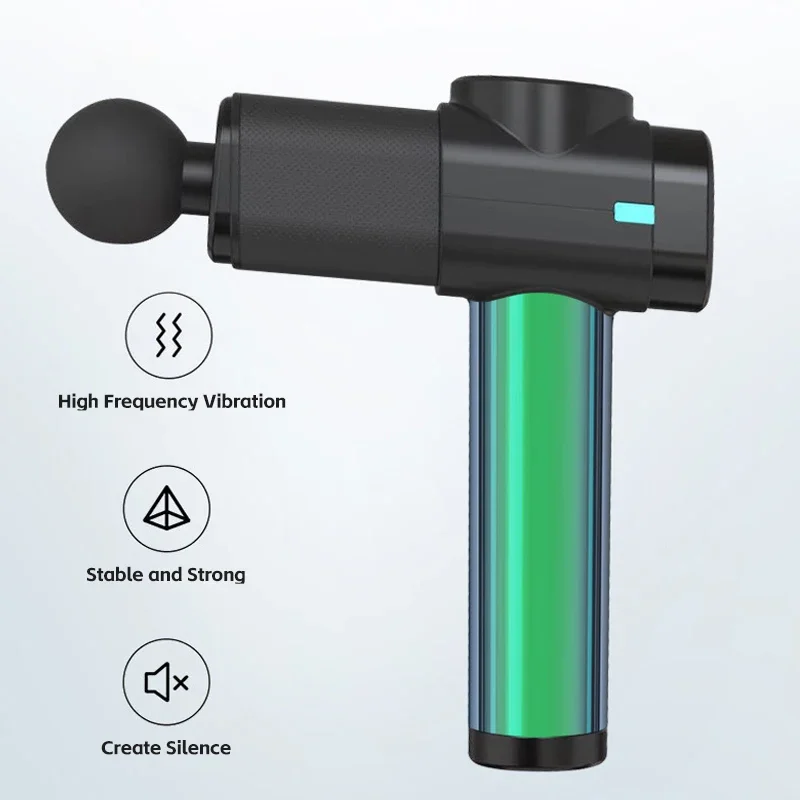 2023 Nieuwe Ontwerp Draagbare Hot Comprimeren Massage Fascia Pistool Lichaam Diep Weefsel Spierzak Mini Massage Pistool Met Ventilator Schoonheid D