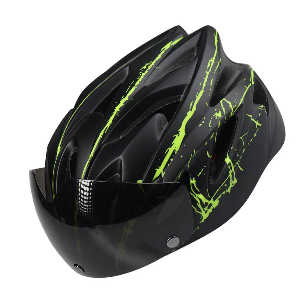 

Magnetic Bike Durable Lightweight Breathable Adjustable Riding Cap with Goggles for Cycling Sports Safety PC