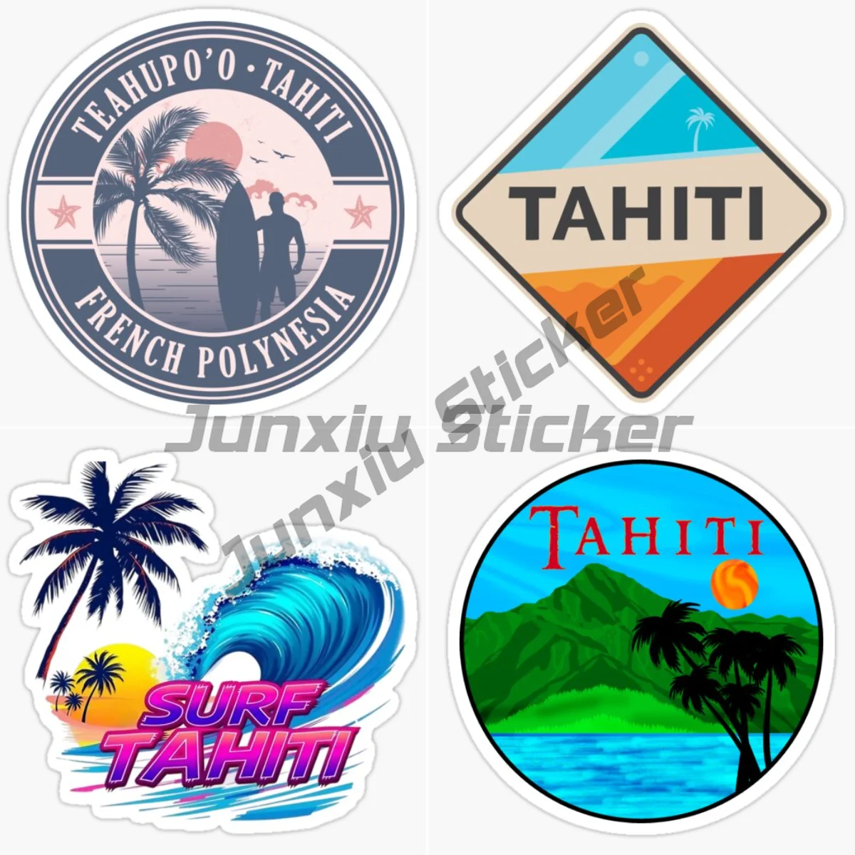 

TAHITI Self-adhesive Landscape Car Sticker Vinyl Sticker Car Truck Vehicle Bumper Decal Waterproof Decorative Decal