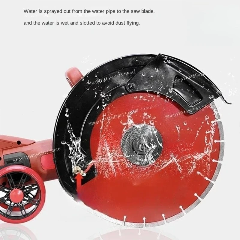 6800W Multi-Functional Electric Grooving Machine - Hydroelectric Concrete Cutter with 130MM Diamond Saw Blade