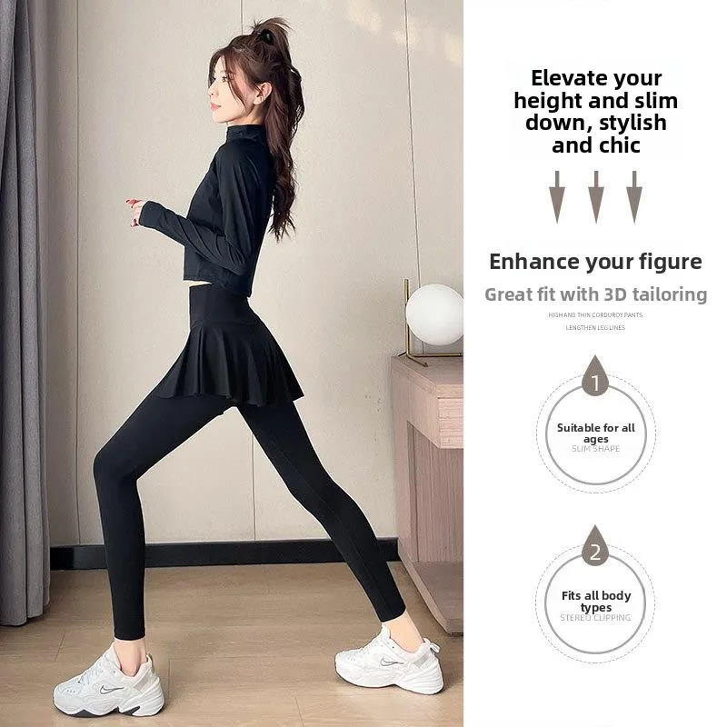 Profional Running Yoga Clothes Set Women's New Sle Fitn Qui Dry Morning Run Suit High-End Sensation Sportswear