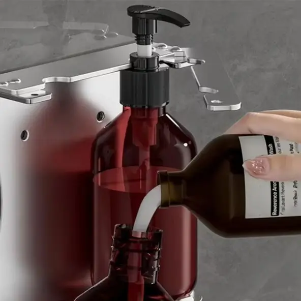 

Wall Mounted Manual Soap Dispenser Shampoo Shower Gel Pump Bottle With Holder Pump Bottle For Shampoo Conditioner Body Wash Soap