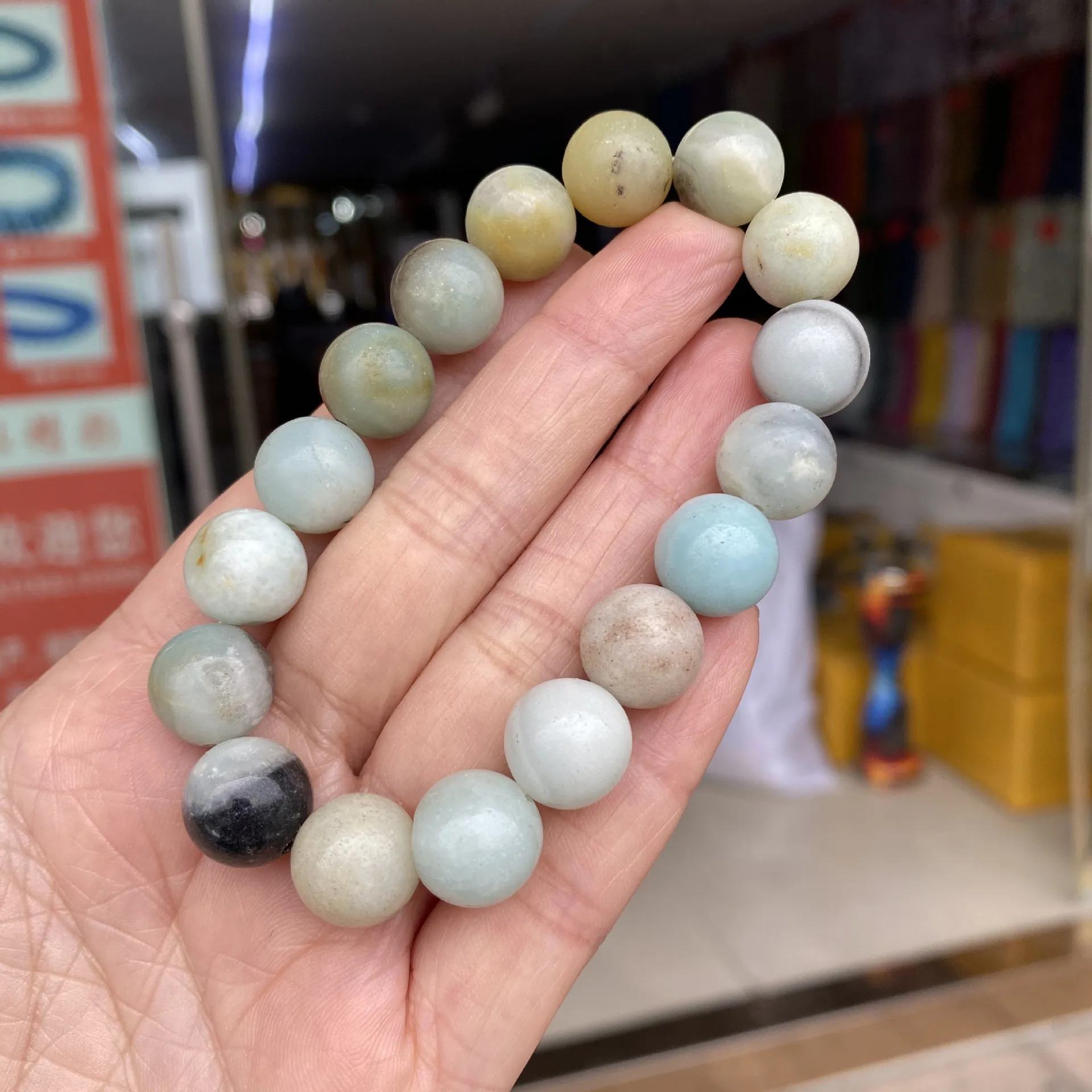 Handmade Amazonite Beaded Bracelets Natural Stone Bracelets Women Men Craft Brcelets Bangles For Girls Lovers Lucky Gifts