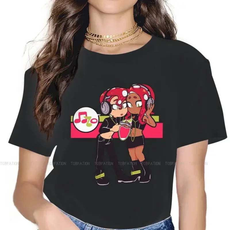 Octo headphones fashion tshirts Splatoon inklings switch salmon run game female graphic streetwear T shirt o neck oversized