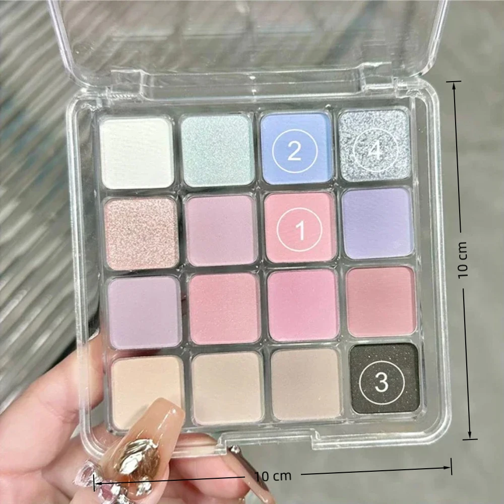 Chaude 16 couleurs fard à paupières Palette nue néon chaud mat fard à paupières Palette longue durée Pigment paillettes fard à paupières outil de maquillage des yeux