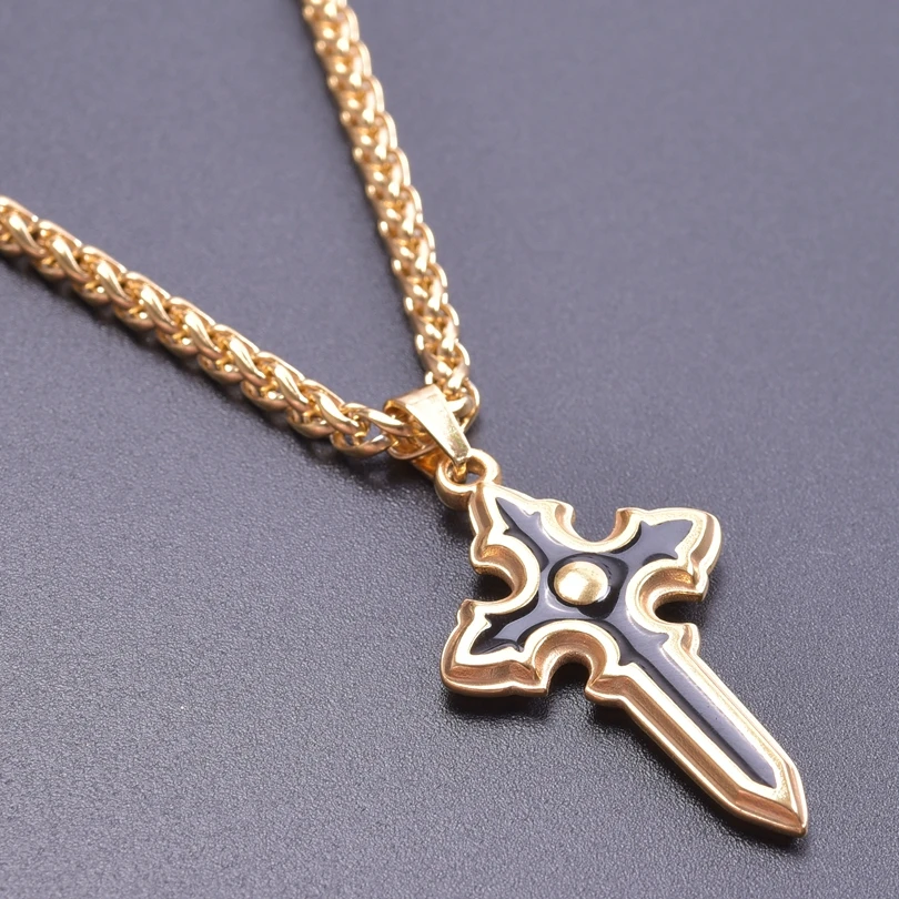 Never Fade Crosses Necklace Stainless Steel Charm Necklaces For Women/Men Accessories Vintage Jewelry Couple Gift Collar Hombre