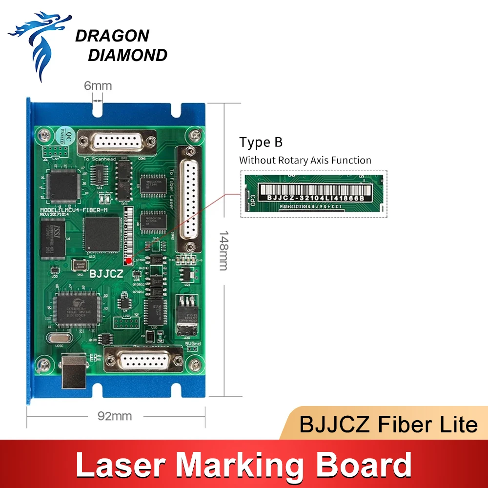 Kontroler maszyny do znakowania laserowego BJJCZ Oryginalna karta BJJCZ-FIBER-LITE dla maszyny do znakowania włókien 1064nm IPG Raycus MAX