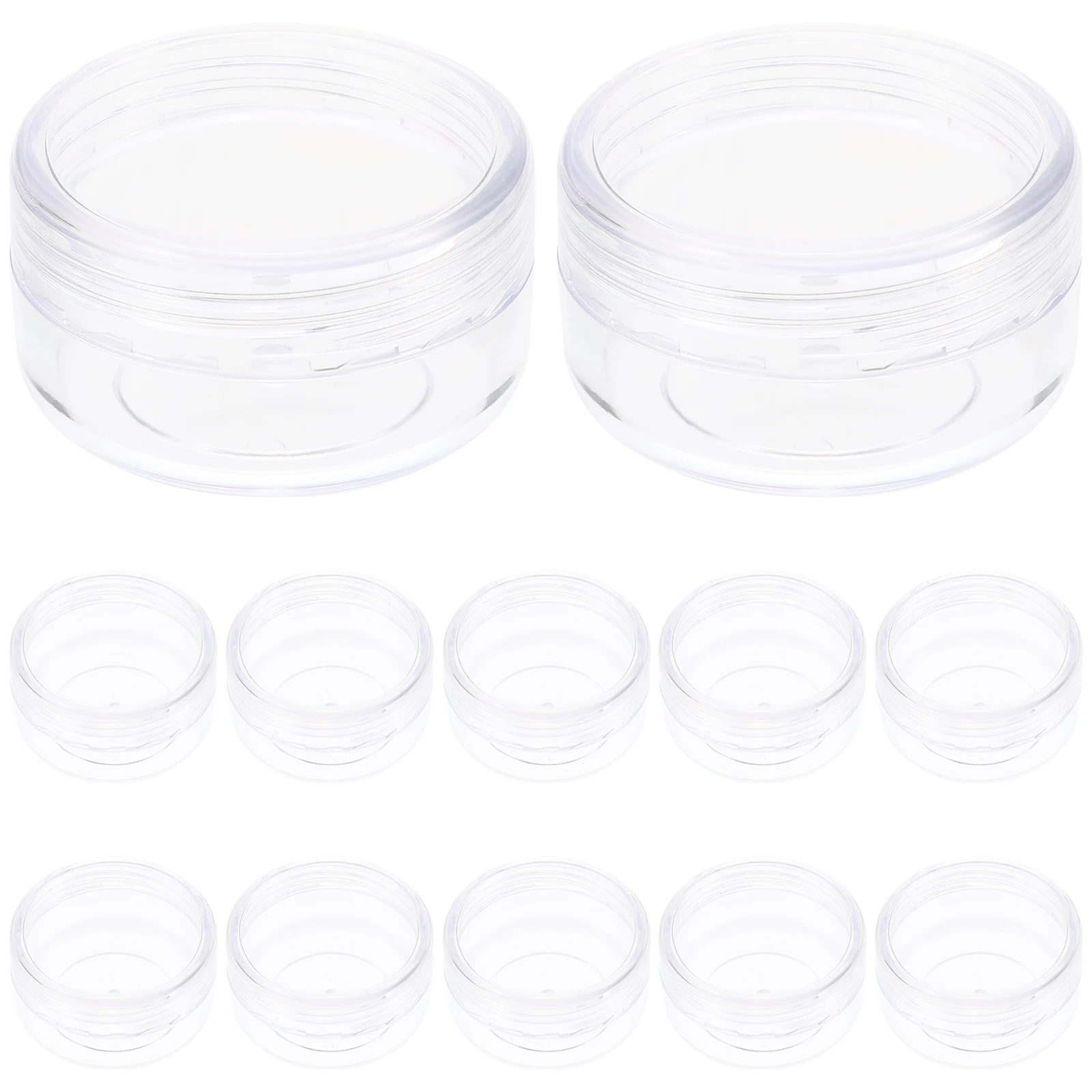 

12pcs Spice Box Clear Jars with Lids Travel Containers Mini Salt Box Outdoor Seasoning Holder Plastic Reliable Material