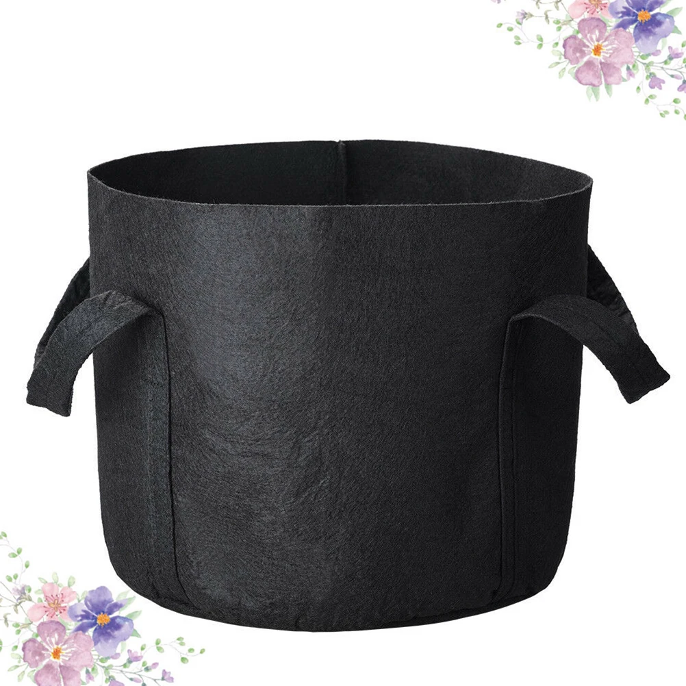 

6 pcs Grow Bag Planting Bags Felt Material Lightweight Breathable Gardening Tall Round Planter Vegetable Pouch
