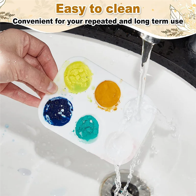 

paint palette100 Pcs Plastic Paint Palette 6 Well Watercolor Palette Rectangular Paint for Kids