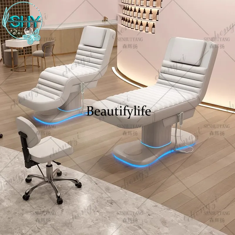 Electric beauty bed beauty salon electric lift skin management bed spa massage micro whole bed