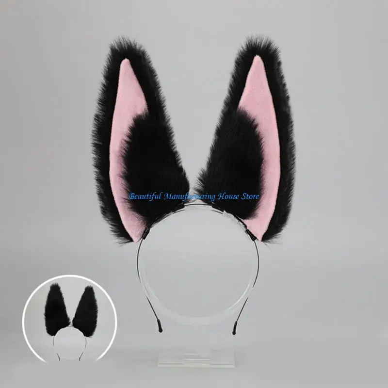 

E56A Headband Cosplay Anime Hair Hoop Plush Headpiece Hair Hoop Birthday Party Cosplay Costume Prop Unisex