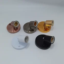 E27 Light Socket Antique Metal Lamp 1pcs Black White Silver Bronze Lamp Base Socket Holder for E27 Edison Incandescent Lamp