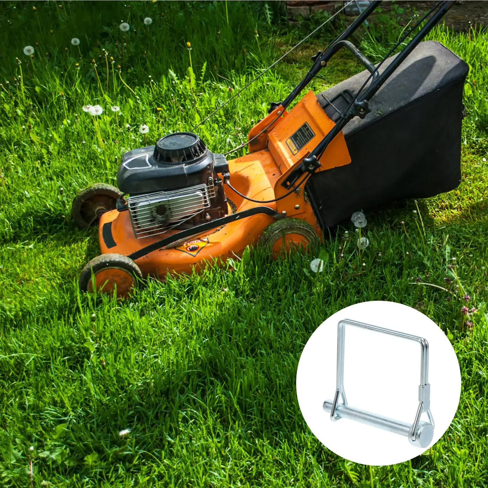 

10pcs Square Retainer Wire Clip D-Shaped Hitch Pin Heavy Duty Spring Steel Shaft Locking Pin For Trailer Lawn Garden Farm Boat