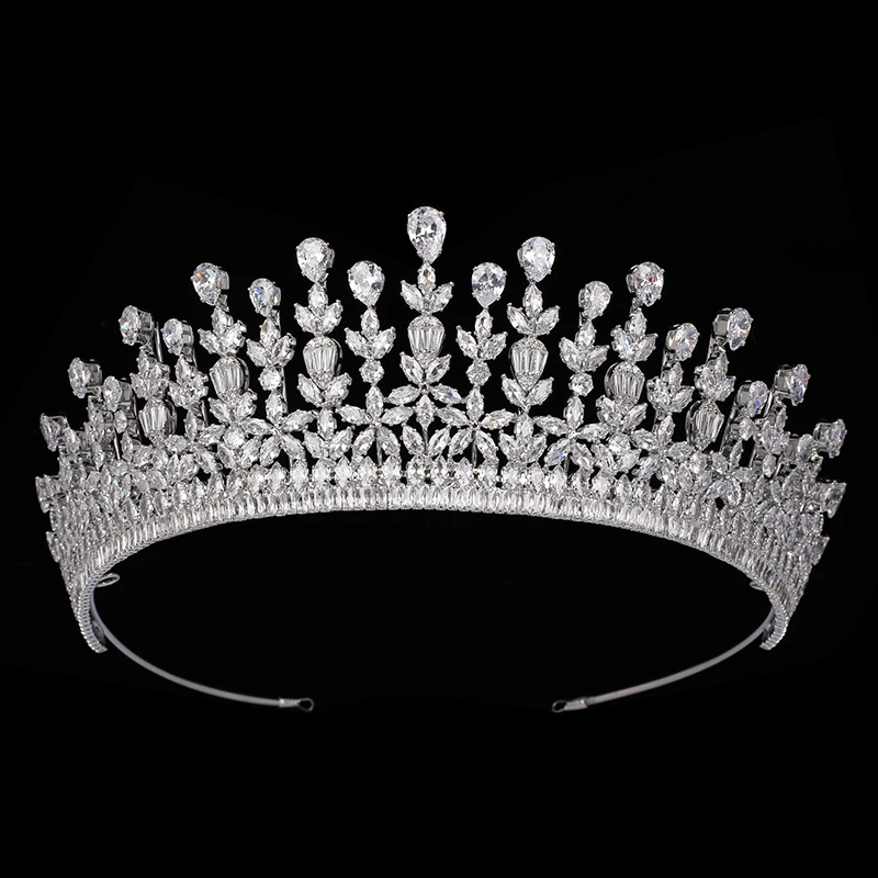 

Crown HADIYANA Wedding Tiaras Rhinestone Headbands Head Jewelry Bridal Hair Accessories Brides Hairband Headdress BC6200