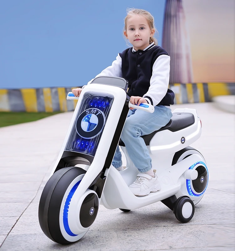 

Electric Motorcycle Charging Two-Wheel 3-6 Toy Can Sit Parent-Child Double Seat