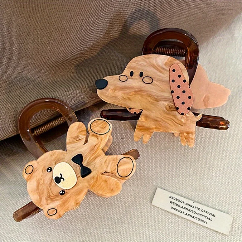 مشبك شعر جرو لطيف للنساء، مشبك سمك القرش لأوبدو في الجزء الخلفي من الرأس، مشبك بسيط ومتعدد الاستخدامات، إكسسوار شعر جديد للنساء #3