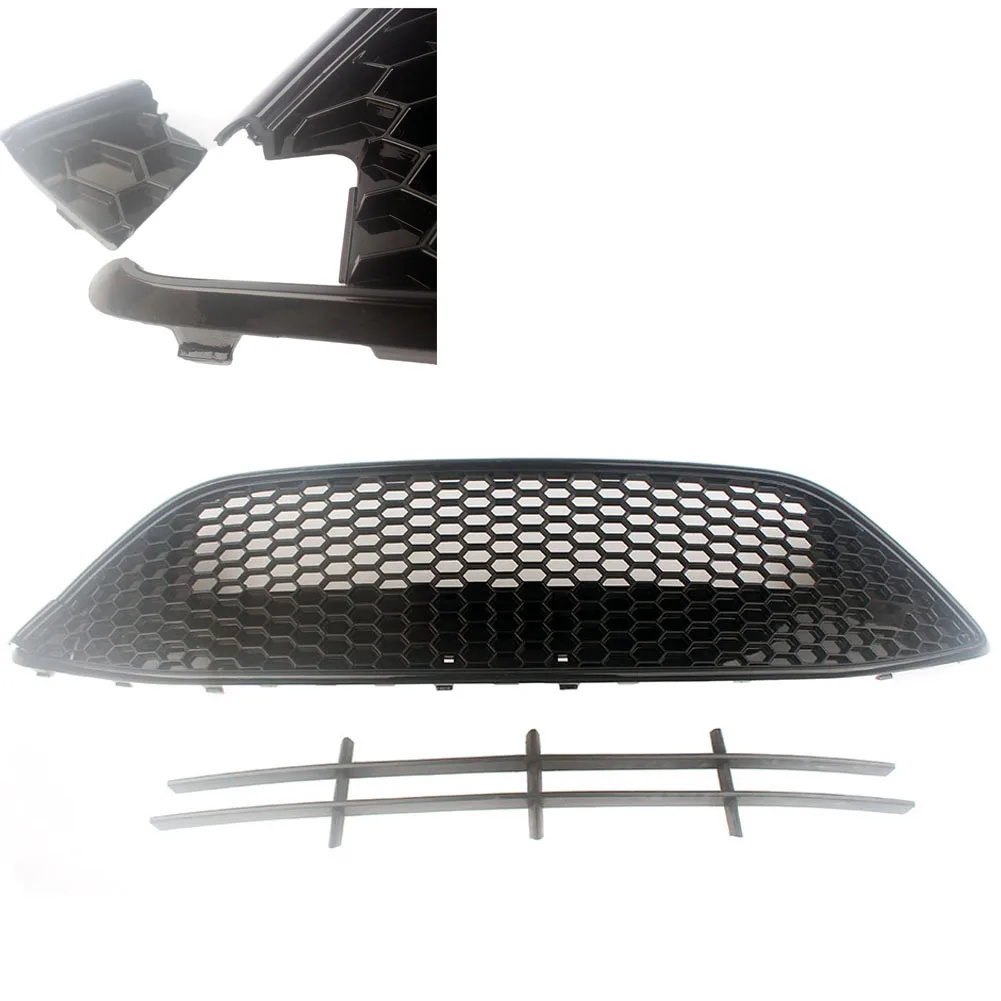 Motorcycle Front Bumper Center Hood Grille Cover Upper Lower Grilles Fit For Ford Focus ST MK3.5 2015-2018