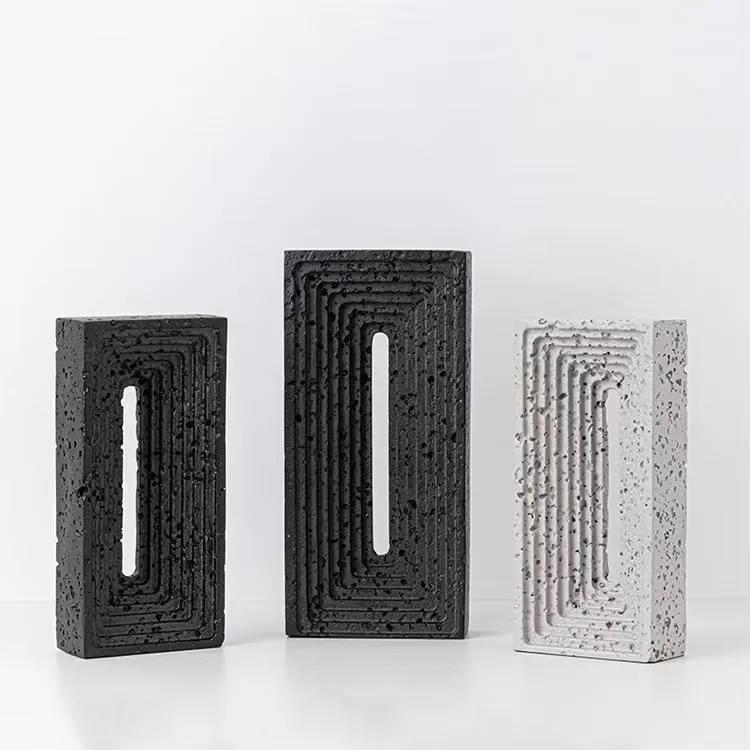 

Китайские креативные декоративные украшения для дома: черно-серые аксессуары из смолы для декора интерьера