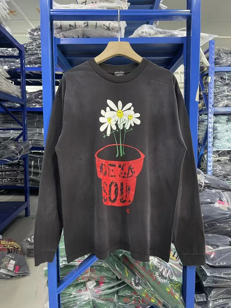 

Винтажная футболка унисекс с длинным рукавом и принтом De La Soul Is Dead, хлопковая, с круглым вырезом, повседневный топ для молодежи