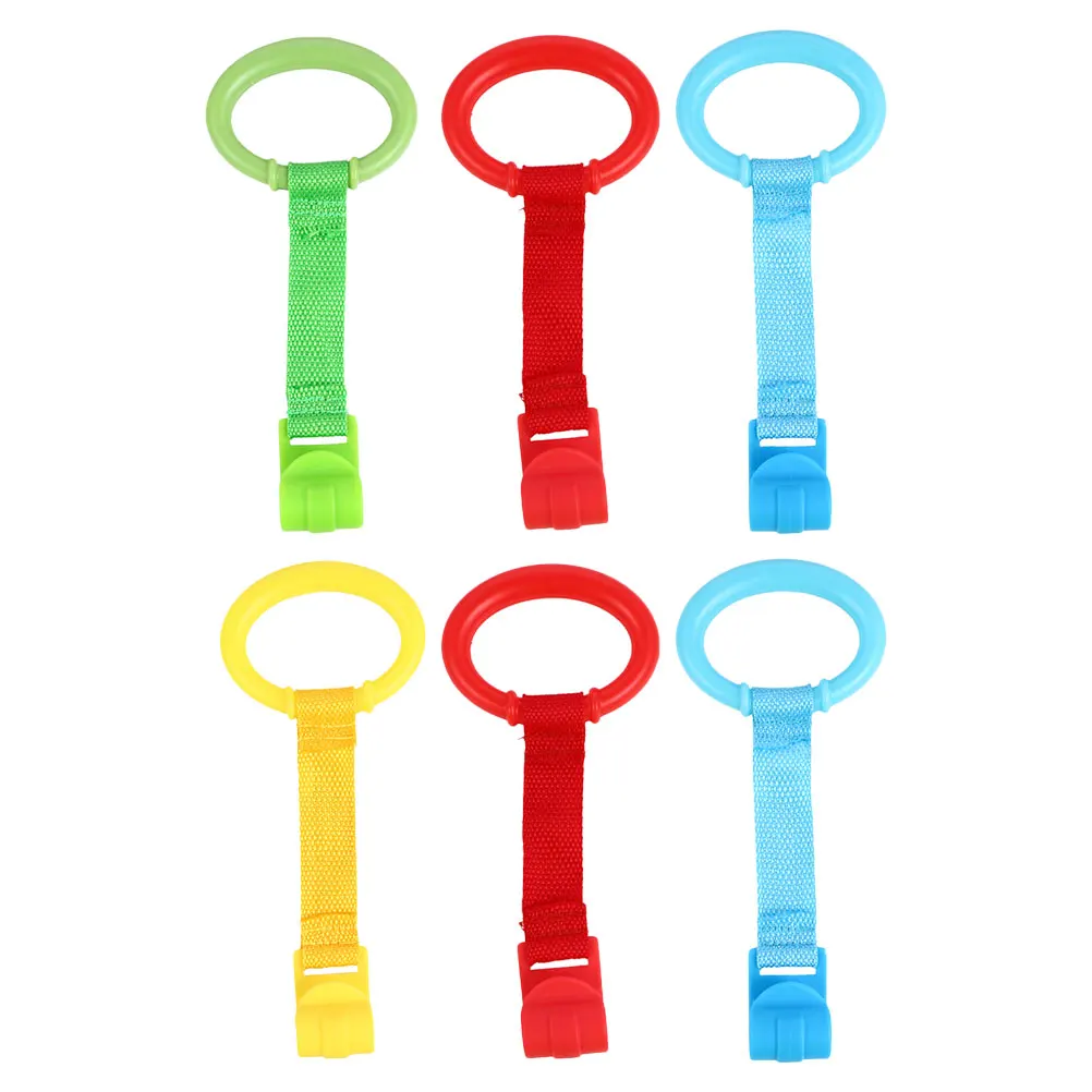 

6Pcs Infant Baby Walking Rings Pull Up Stand Up Assistant Crib Hanging Rings Toddler Walking Help Training Tool