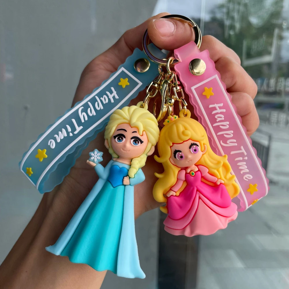 Anime Snow White Mermaid Keychain Cute Doll Car & Bag Pendant Halloween & Christmas Gifts Toys kids Birthday & Party Gifts